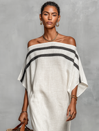 Destiny | Linen Maxi Off-Shoulder Dress