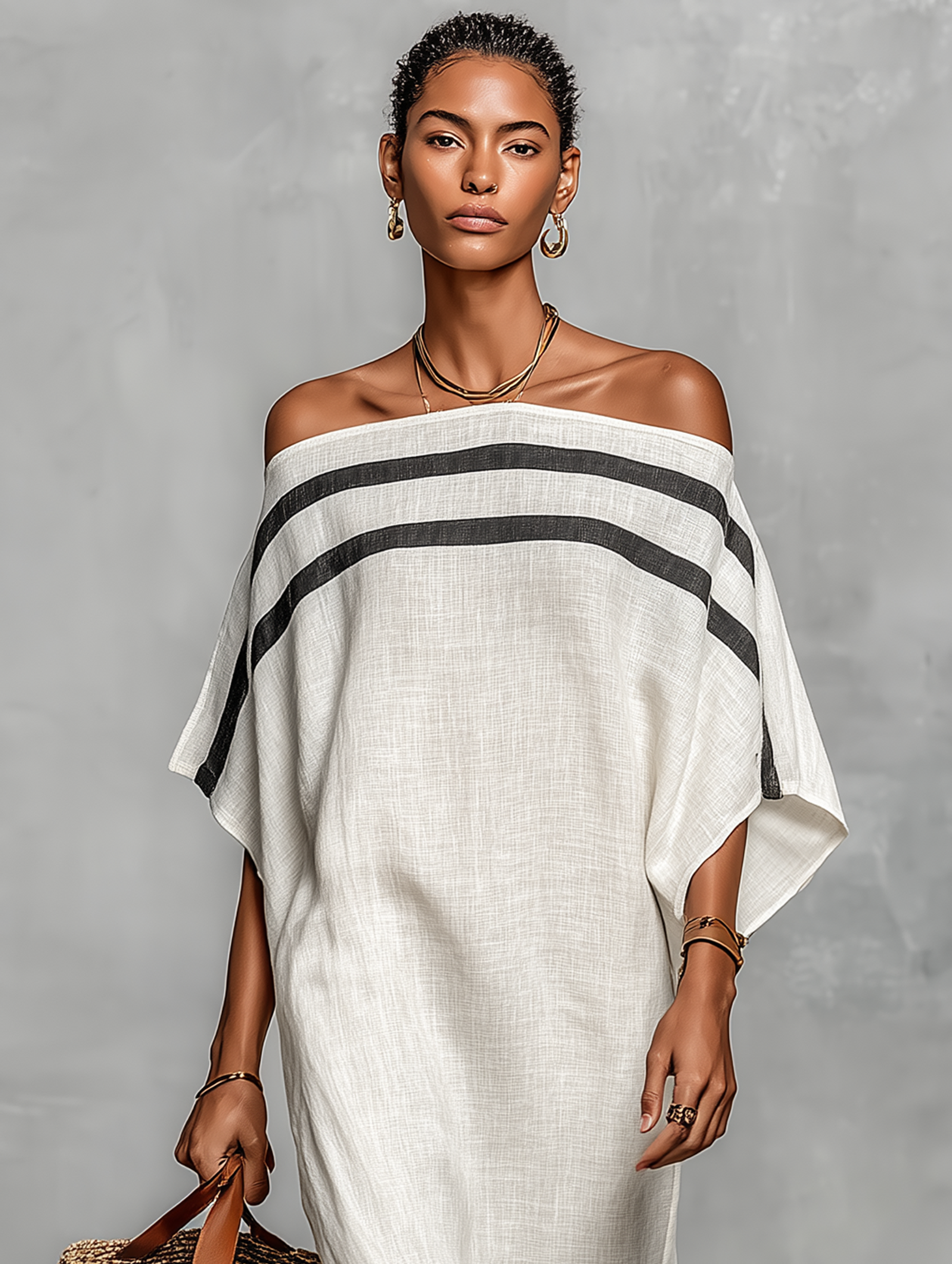 Destiny | Linen Maxi Off-Shoulder Dress