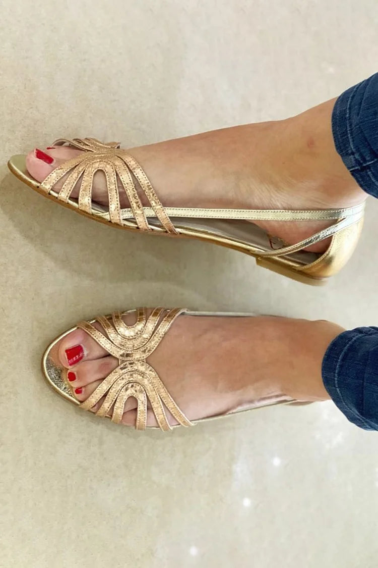 Bristol | Metallic Cut-Out Sandals