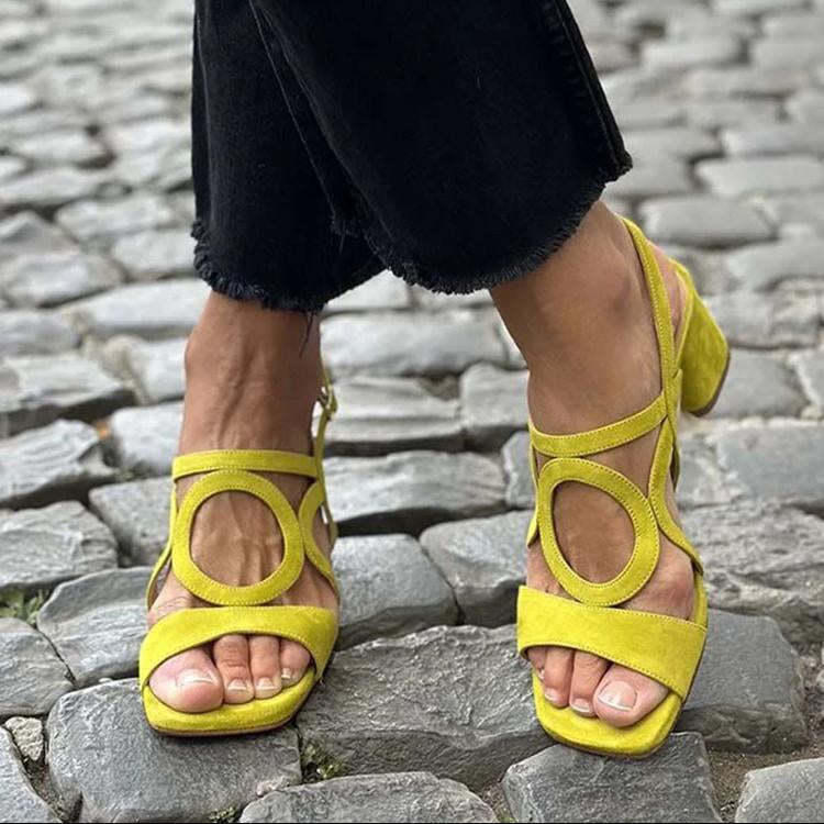 Yelena | Colorful Summer Square-Toe Sandals