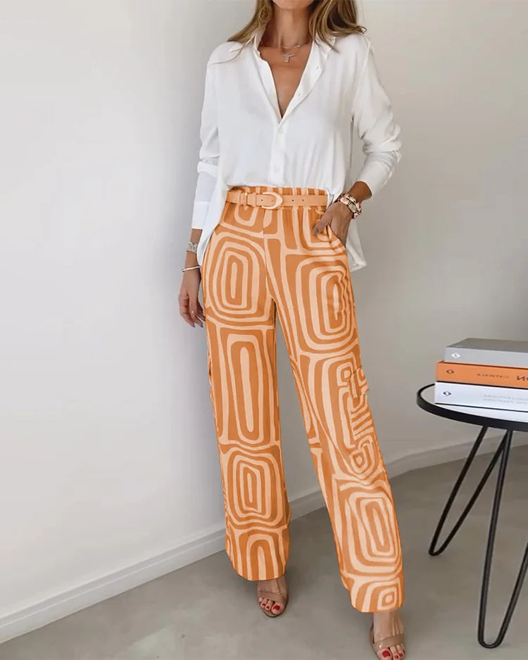 Irene | Geometric Print Two-Piece Set
