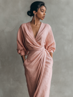 Dolores | Linen Maxi Dress V-Neck