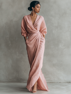 Dolores | Linen Maxi Dress V-Neck
