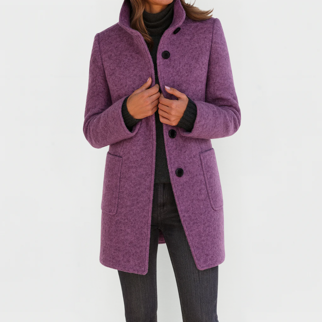 Katelin | Classic Wool-Blend Trench Coat
