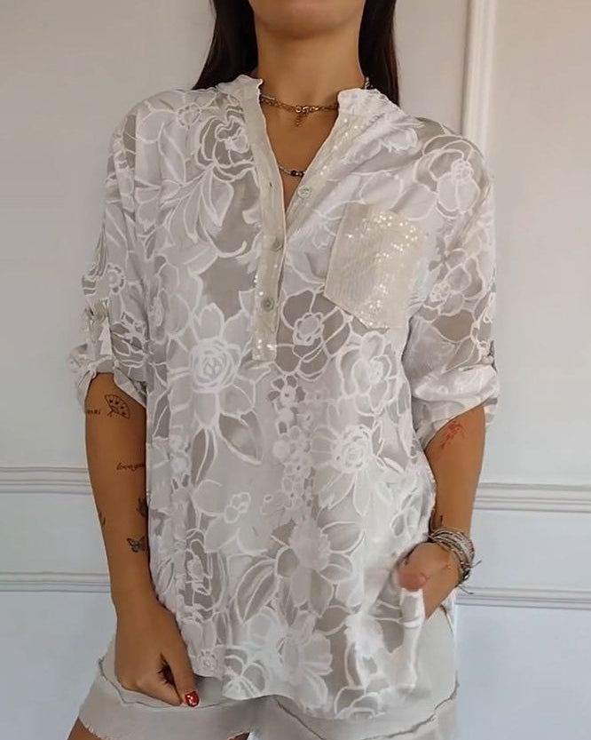 Beatrix | Painterly Floral Blouse