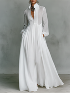 Gwendolyn | Patchwork Linen Maxi Dress
