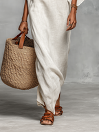 Destiny | Linen Maxi Off-Shoulder Dress