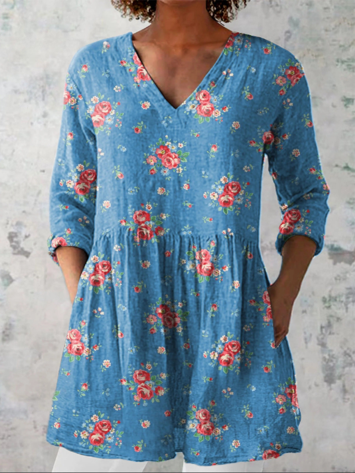 Lirien | Long V-Neck Blouse