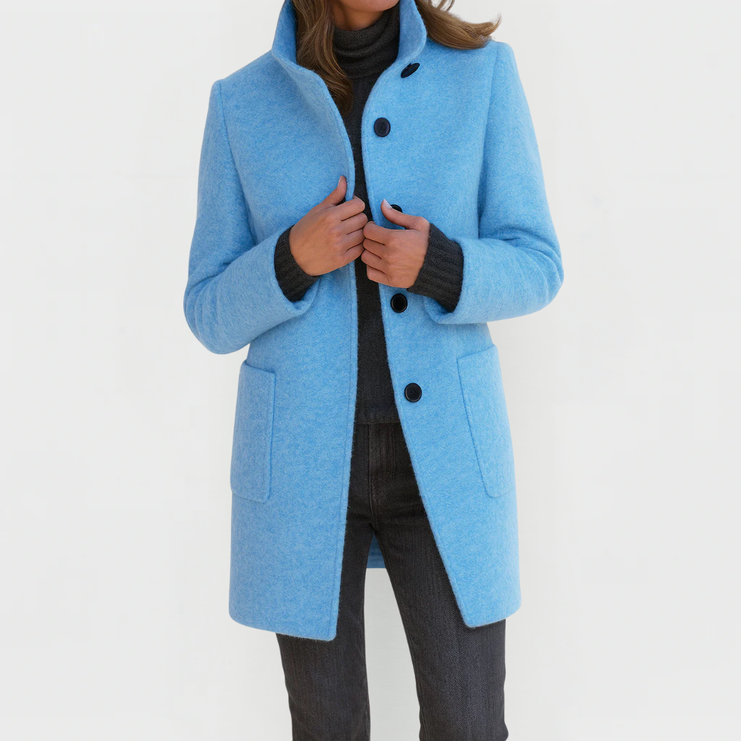 Katelin | Classic Wool-Blend Trench Coat