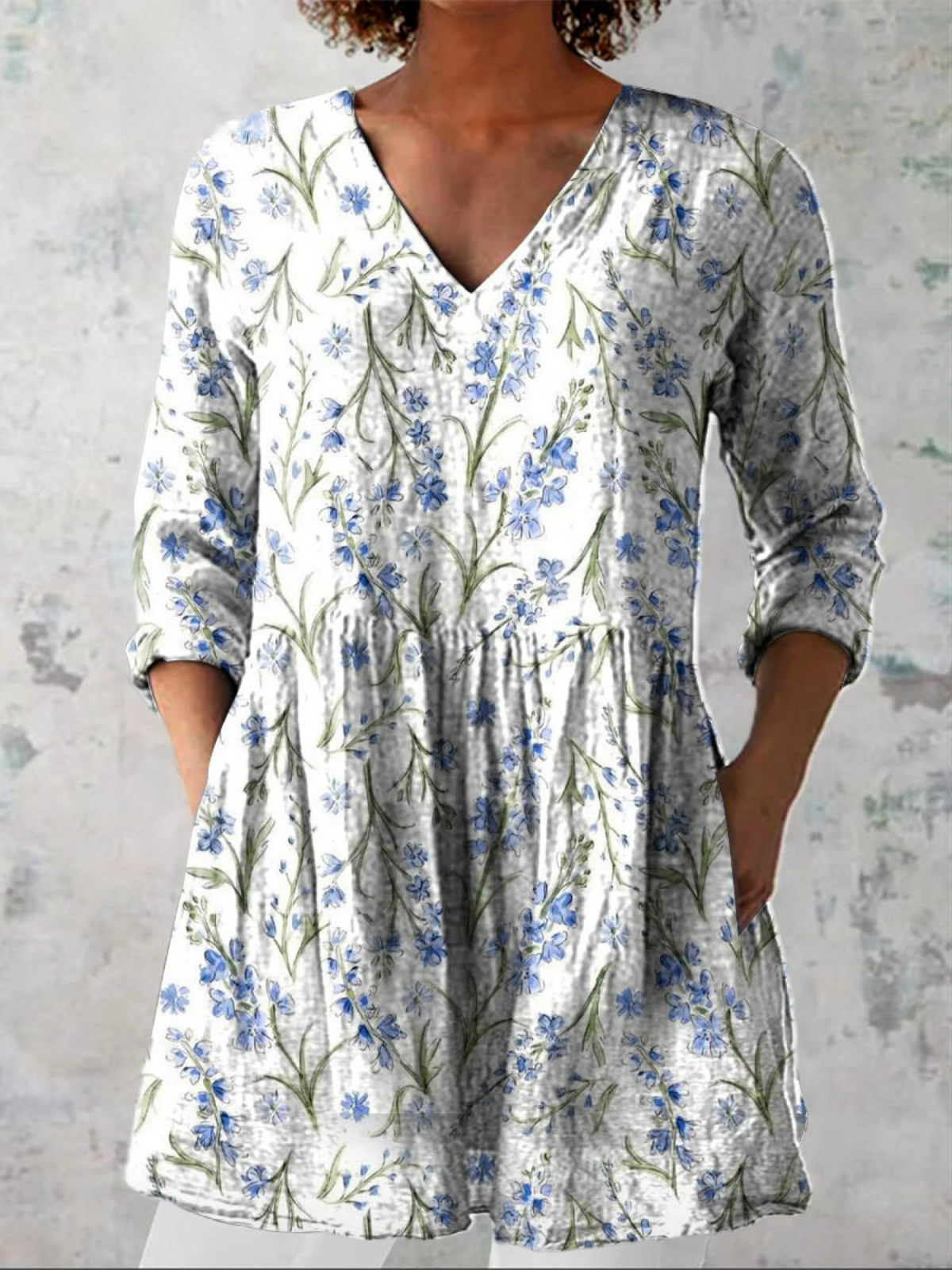 Morven | Long V-Neck Blouse