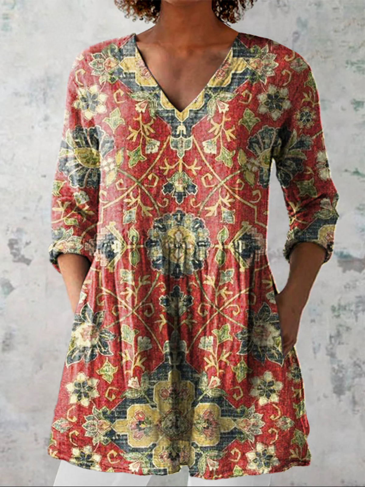 Shari | Long V-Neck Blouse