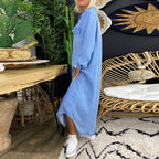 Glenda | Washed Denim Shirt Dress