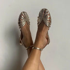 Avah | Jewel-Detail Flat Sandals