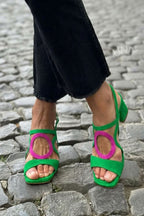 Yelena | Colorful Summer Square-Toe Sandals