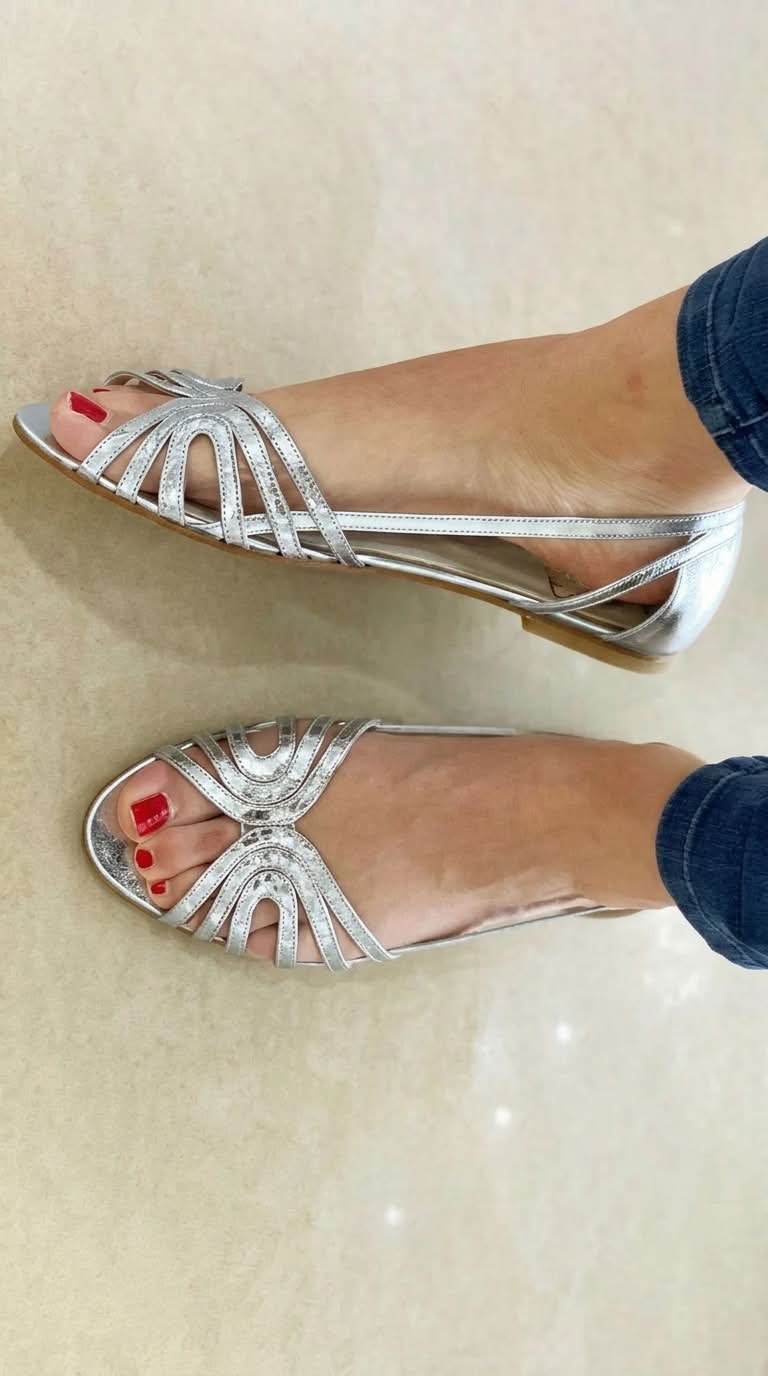 Bristol | Metallic Cut-Out Sandals