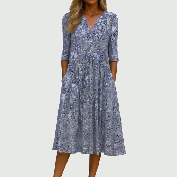 Ethelyn | Graceful Midi Dress With Pockets
