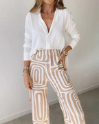 Irene | Geometric Print Two-Piece Set
