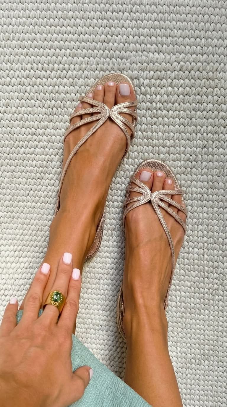 Bexley | Golden Sandals Summer Elegance