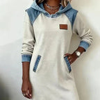 Yale | Cozy Contrast Hooded Dress