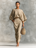 Trinidad | Linen-Cotton Two-Piece Skirt Set