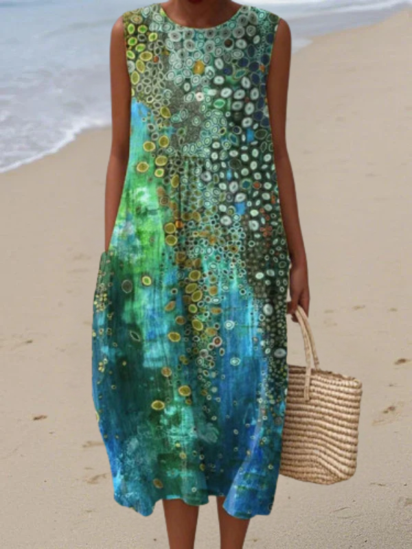 Cynthia | Reef Print Midi Dress