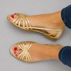 Bristol | Metallic Cut-Out Sandals