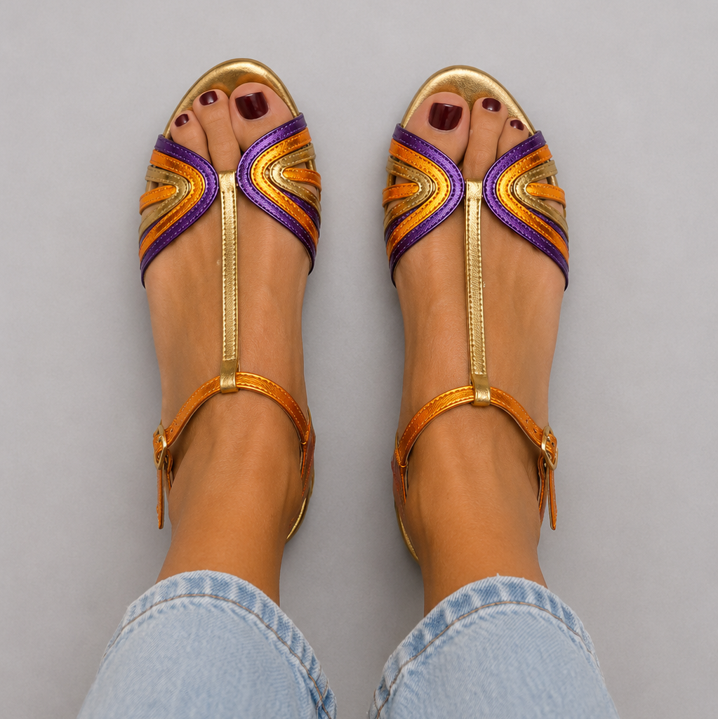 Ananya | Mediterranean T-Bar Sandals