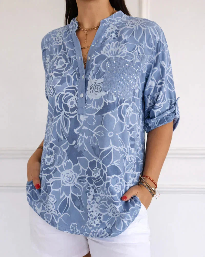 Beatrix | Painterly Floral Blouse