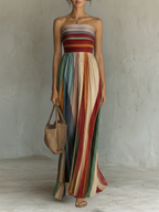 Kaelynn | Sleeveless Colorblock Maxi Dress