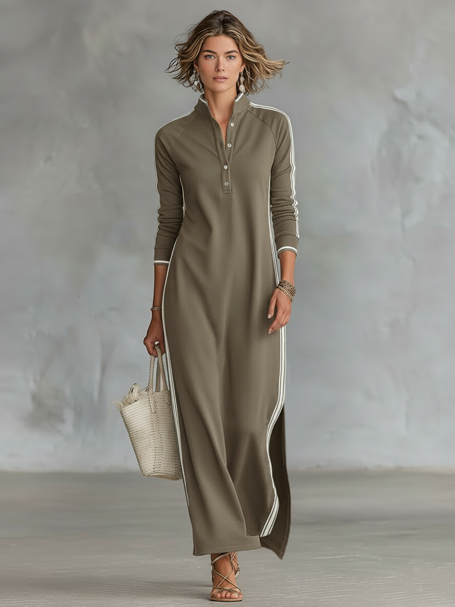 Ilia | Sweater Maxi Dress Button Collar