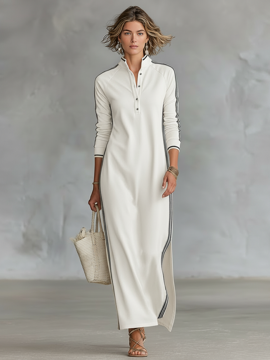 Ilia | Sweater Maxi Dress Button Collar