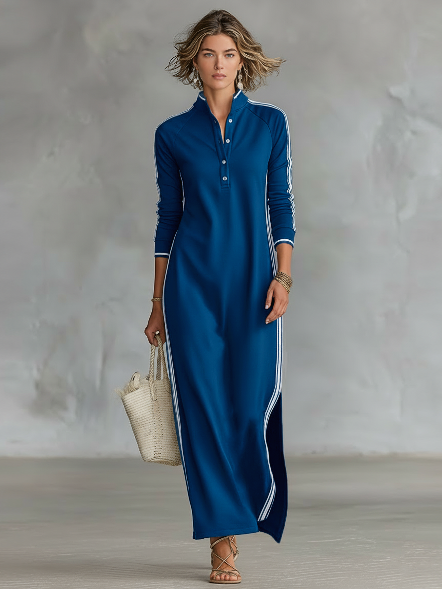 Ilia | Sweater Maxi Dress Button Collar