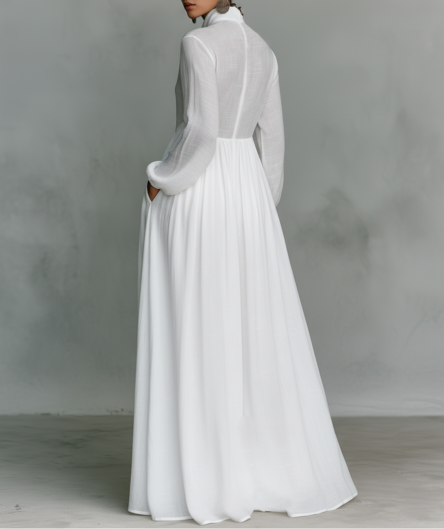 Henley | Flowing Button-Front Maxi Dress