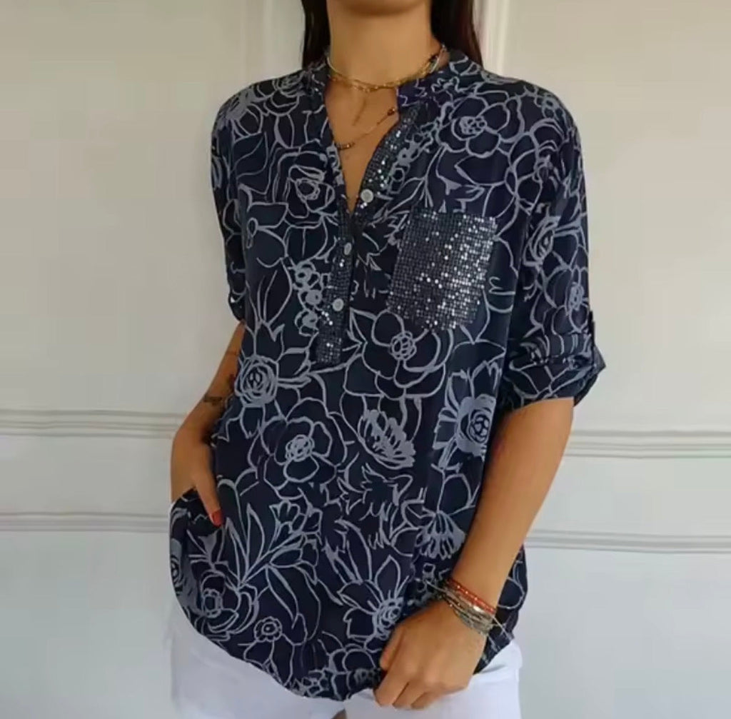 Beatrix | Painterly Floral Blouse