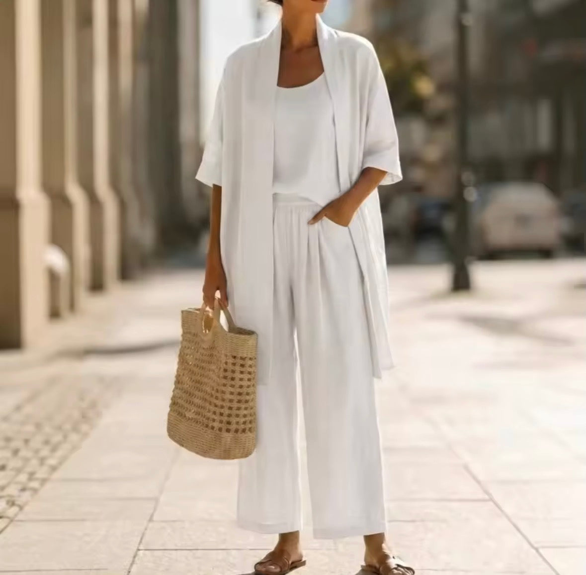 Raelyn | Elegant Three-Piece Linen Set