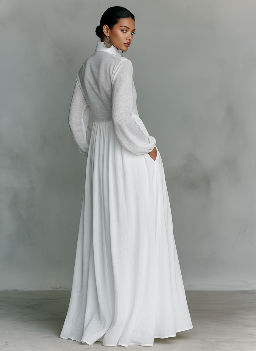 Gwendolyn | Patchwork Linen Maxi Dress