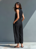 Blair | Sleeveless Linen Bib Overall