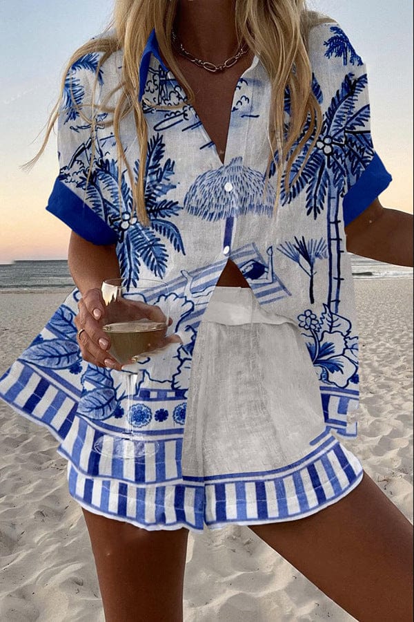 Ola | Linen Set Shirt & Shorts