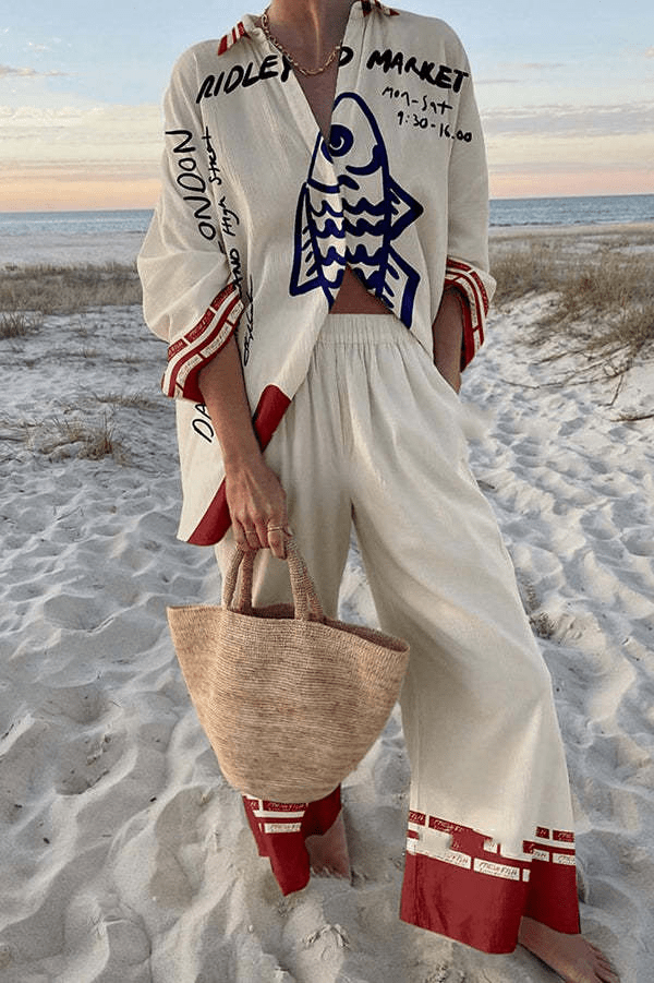 Enid | Linen Shirt and Pants Set