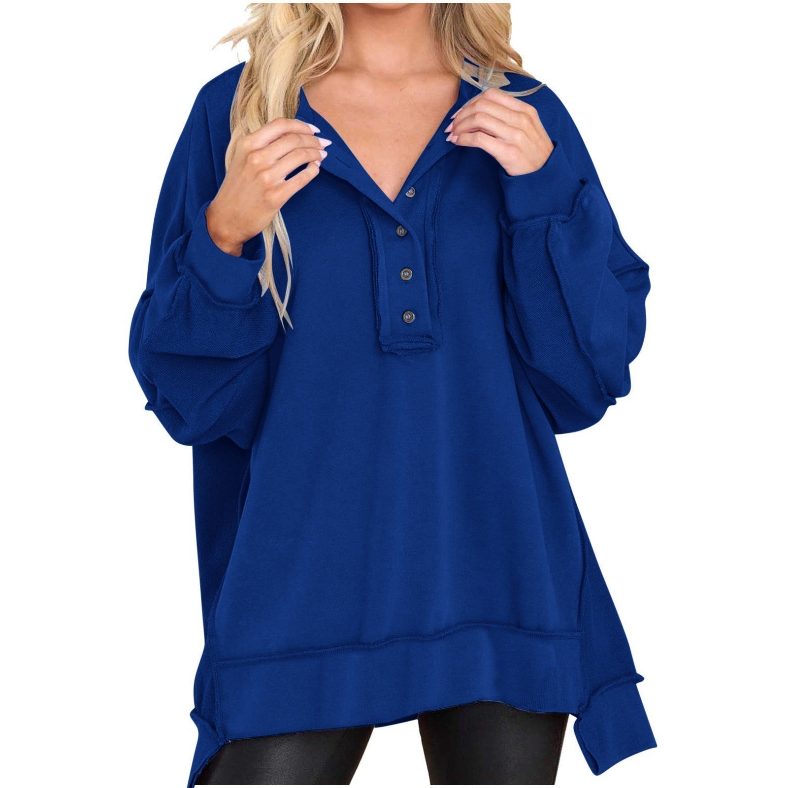 Tansy | Cozy Quarter-Button Sweatshirt