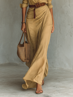 Elora | Lapel Collar Maxi Dress