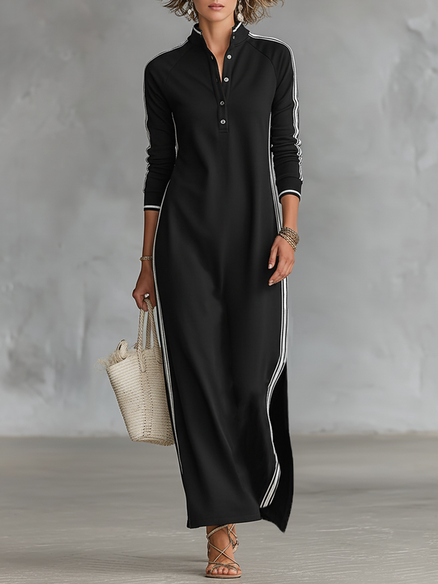 Ilia | Sweater Maxi Dress Button Collar