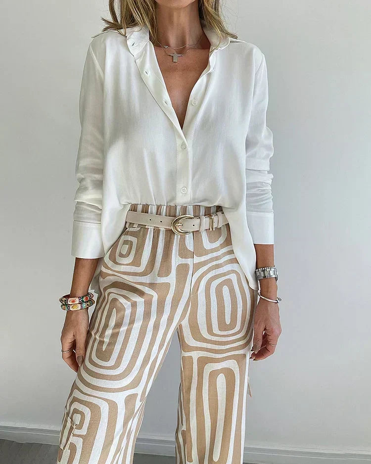 Irene | Geometric Print Two-Piece Set