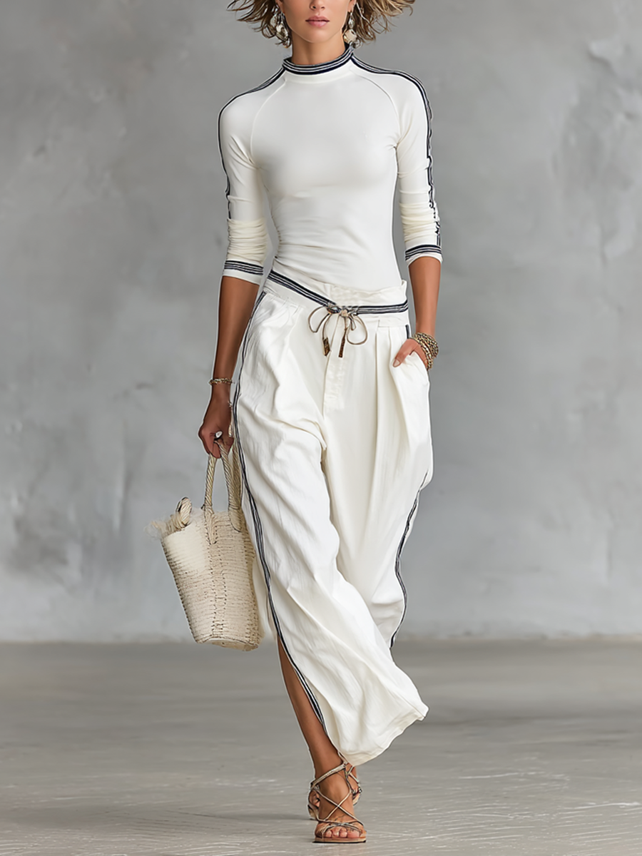 Nell | Wide-Leg Drawstring Athletic Set