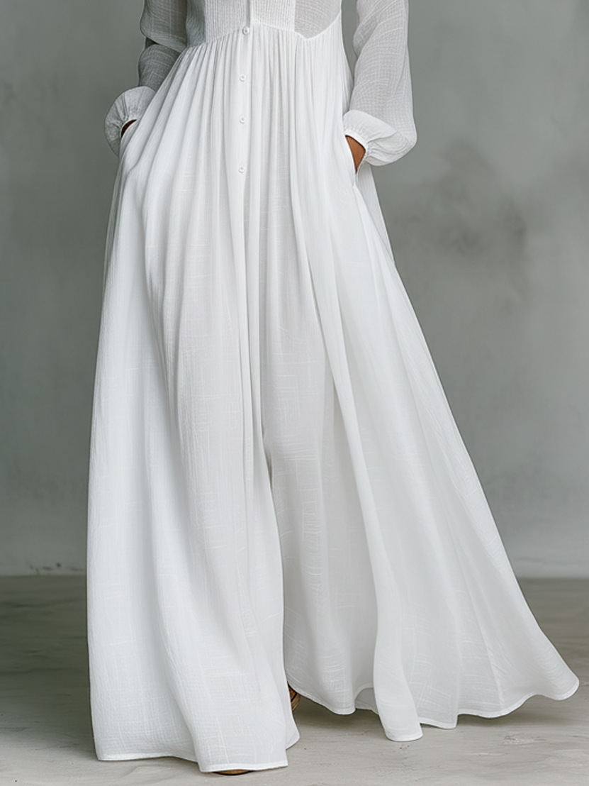 Gwendolyn | Patchwork Linen Maxi Dress
