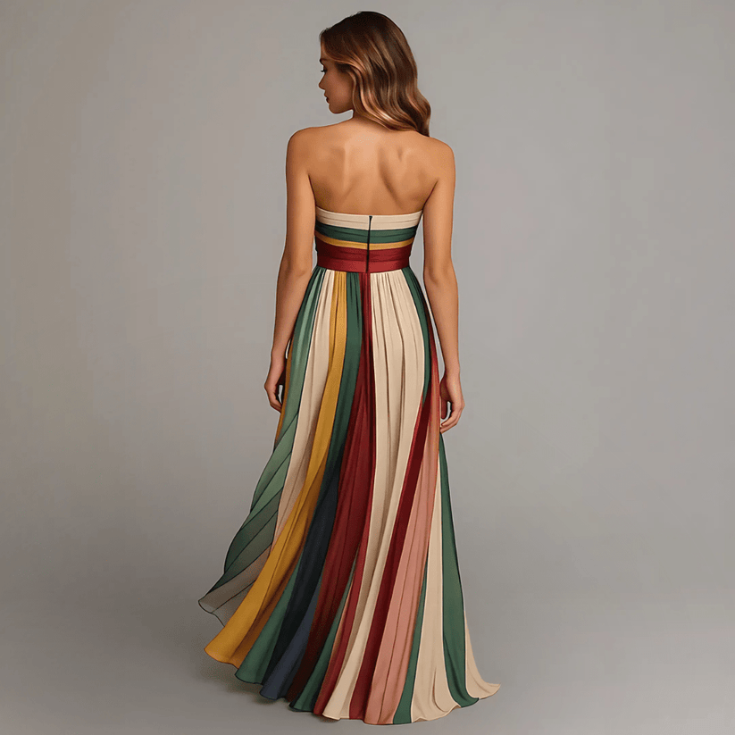 Kaelynn | Sleeveless Colorblock Maxi Dress