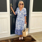 Annabel | Graceful V-Neck Floral Dress