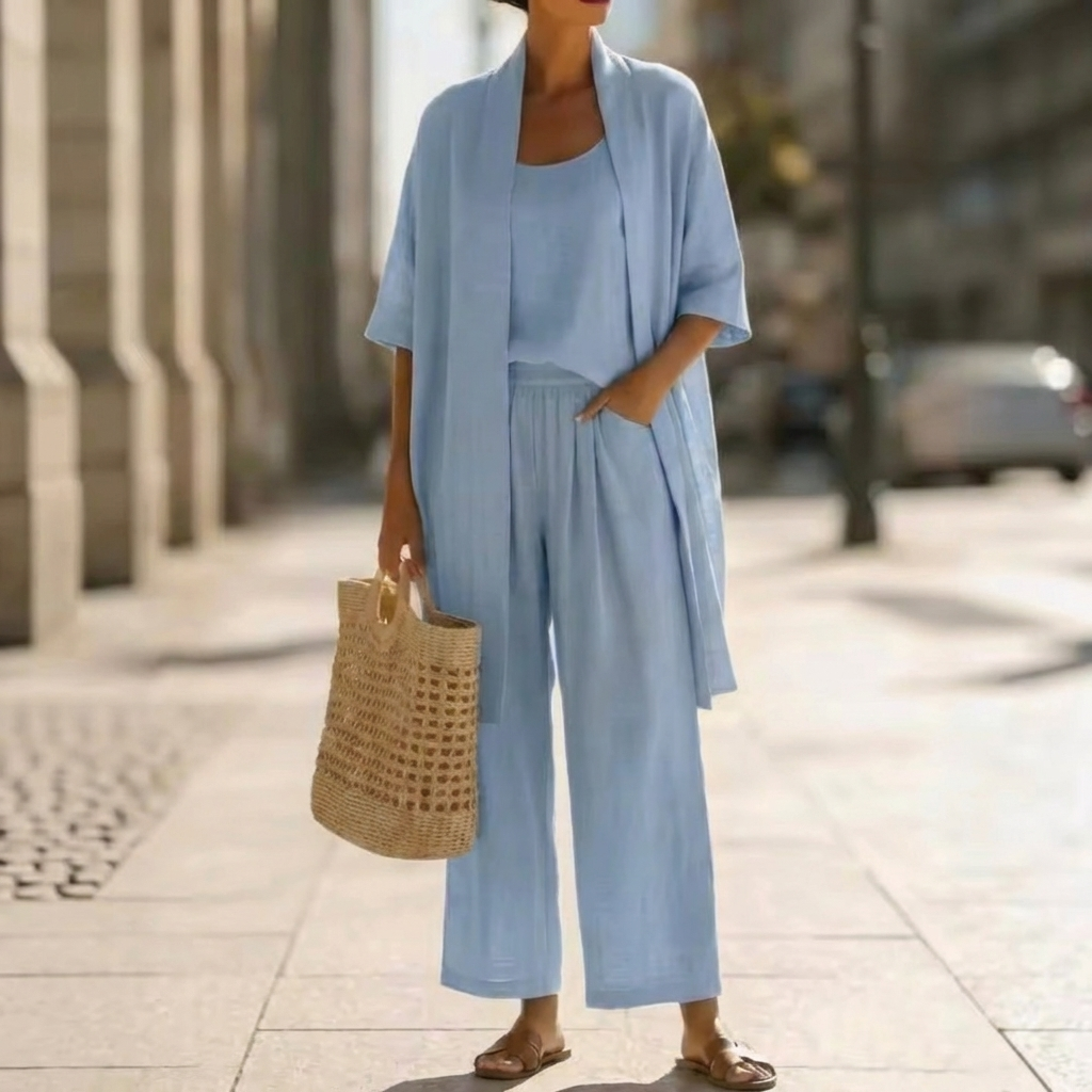 Raelyn | Elegant Three-Piece Linen Set
