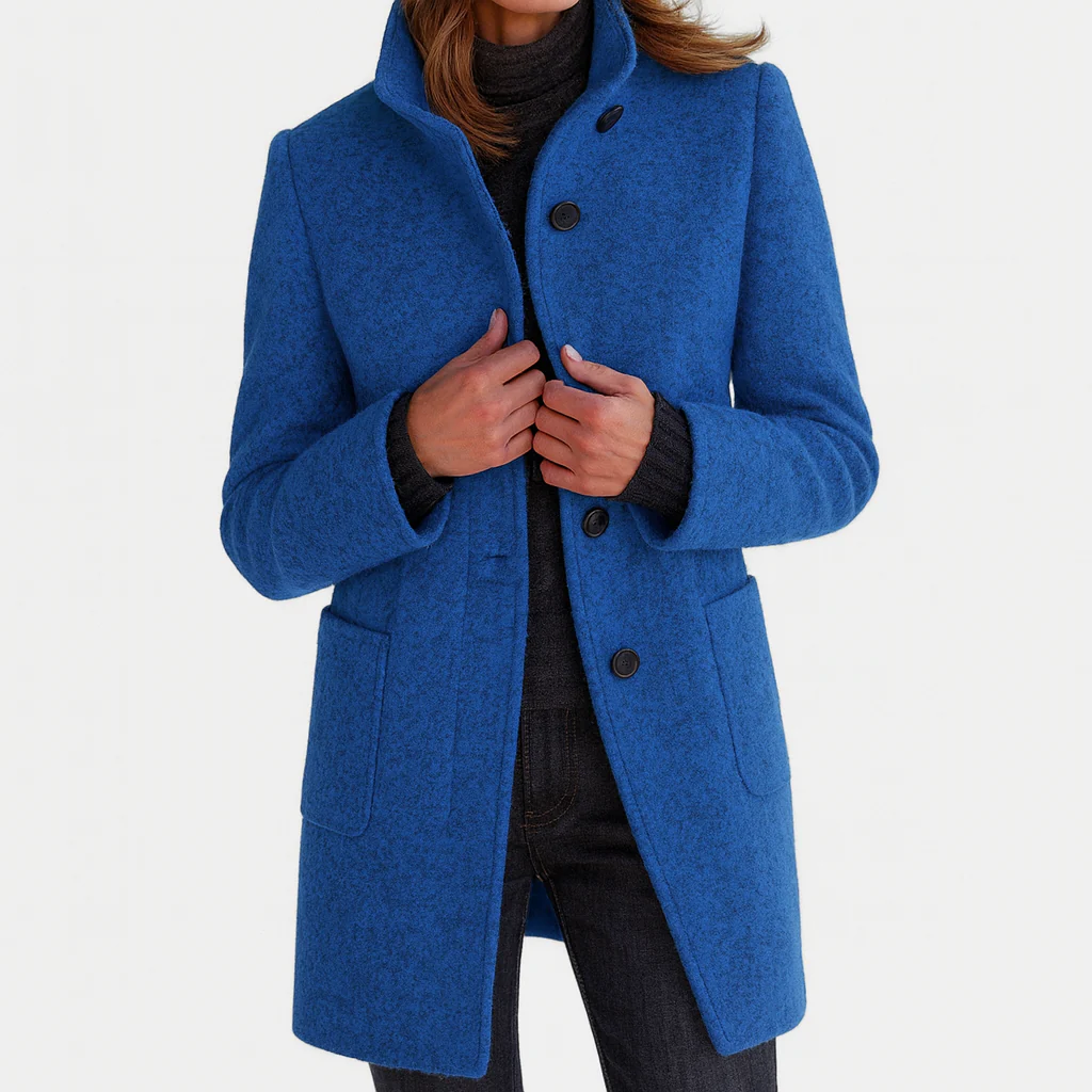 Katelin | Classic Wool-Blend Trench Coat