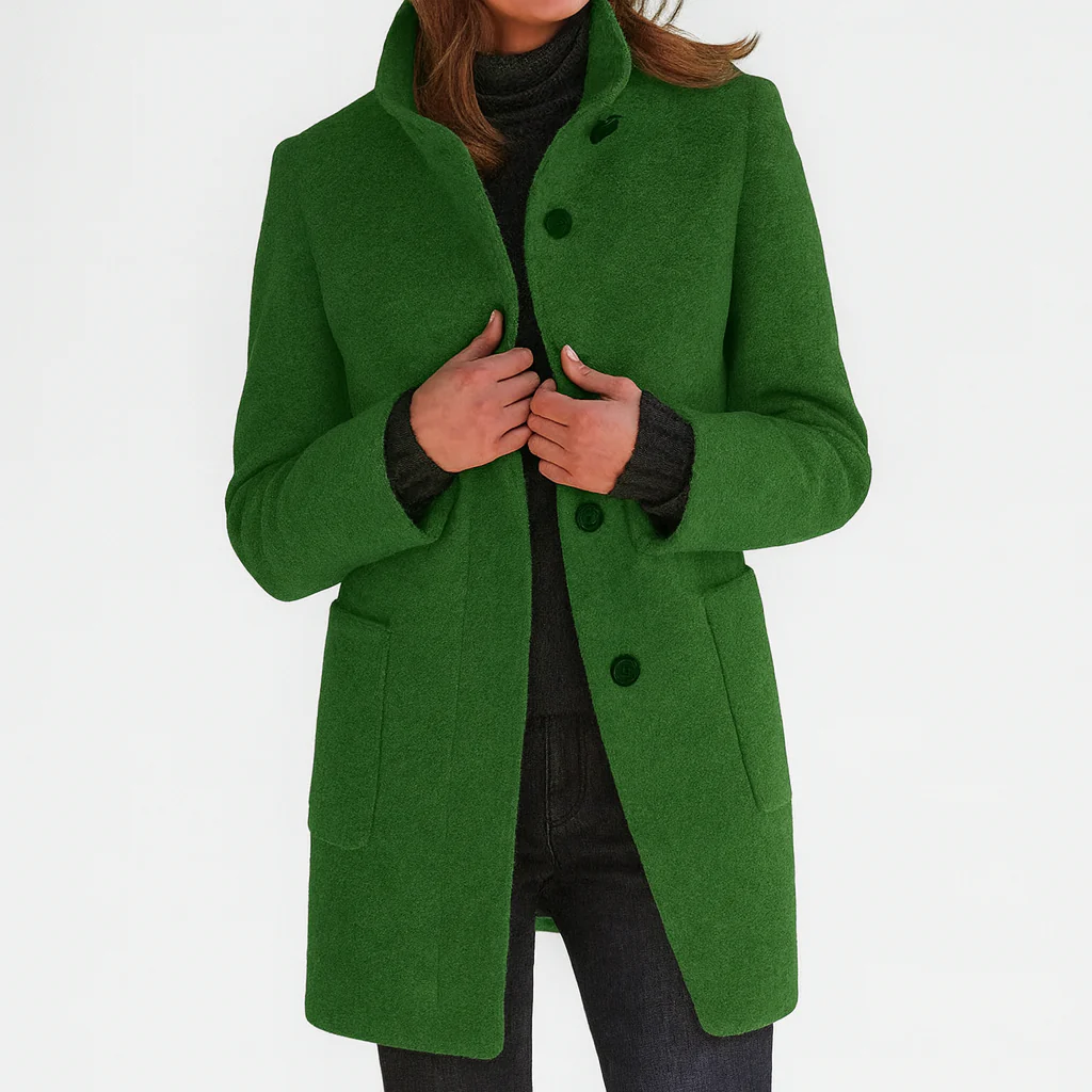 Katelin | Classic Wool-Blend Trench Coat